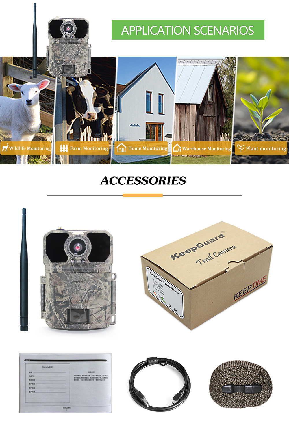 Infrared Digital 4G Trail Camera For Animal Monitoring IP67 Waterproof