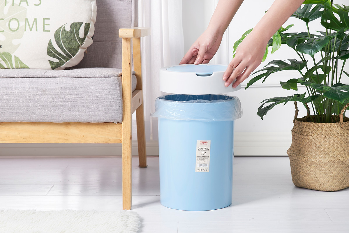 5L 10L Plastic Dustbin PP Round Bathroom Dustbin Thickened