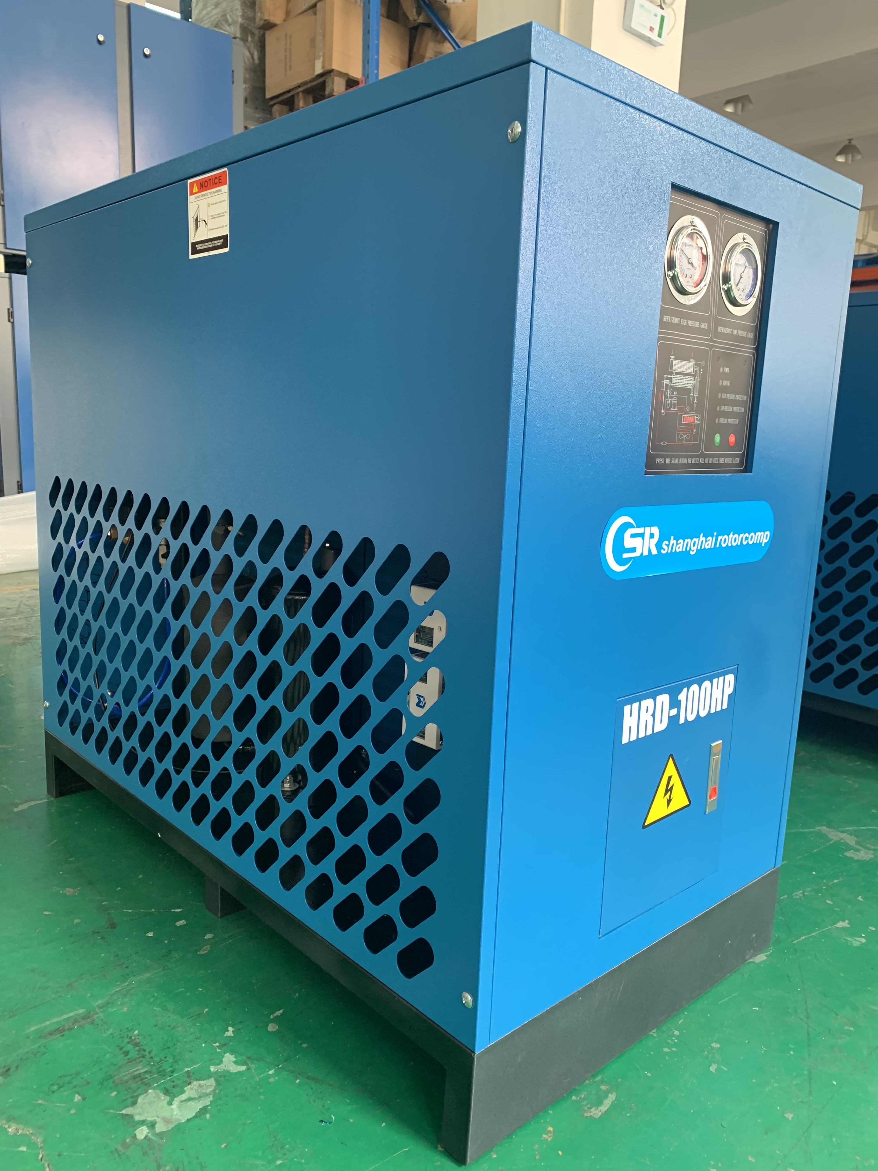 Fully Automatic HDR-100HP High-temperature Air-cooling Refrigerated Air Dryer 13.5 Nm3/min