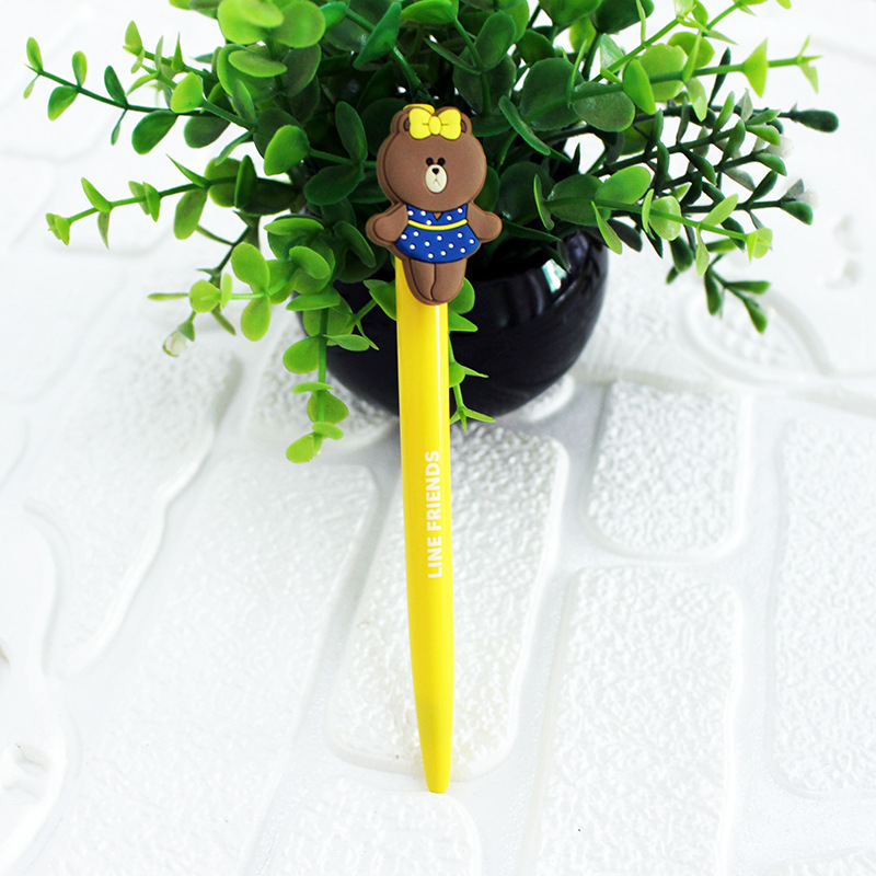 0.015kg Assorted Color Kawaii Cute Cartoon Image Stationery Click Presses Gel-Ink Pens