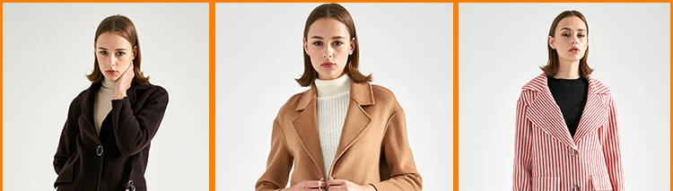 Fashion Long Section Wool Cashmere Coat Womens Light Blue Color For Winter