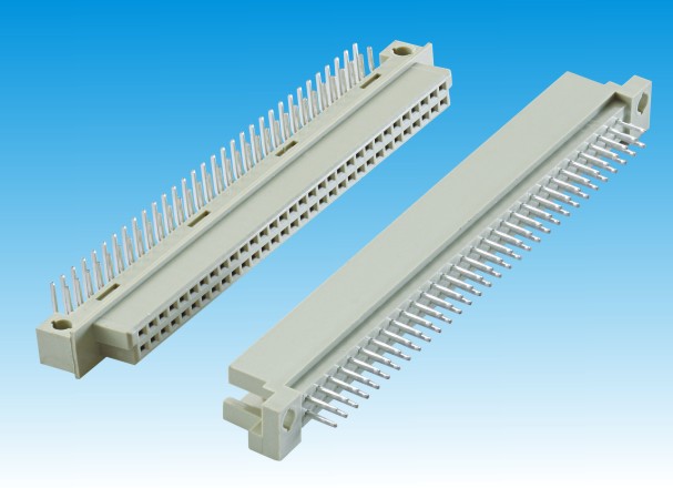 Male Header DIN 41612 Connector , Right Angle Header Connector Gold Flash