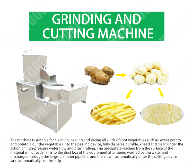 Industrial Multi Function Power Washing Potato Machine Potato Peeler And Slicer