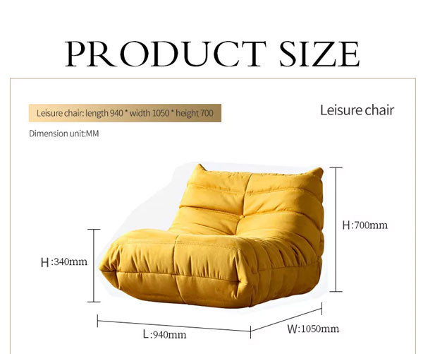 Fabric Single Seater Armchair High Density Foam Living Room Leisure Sofa