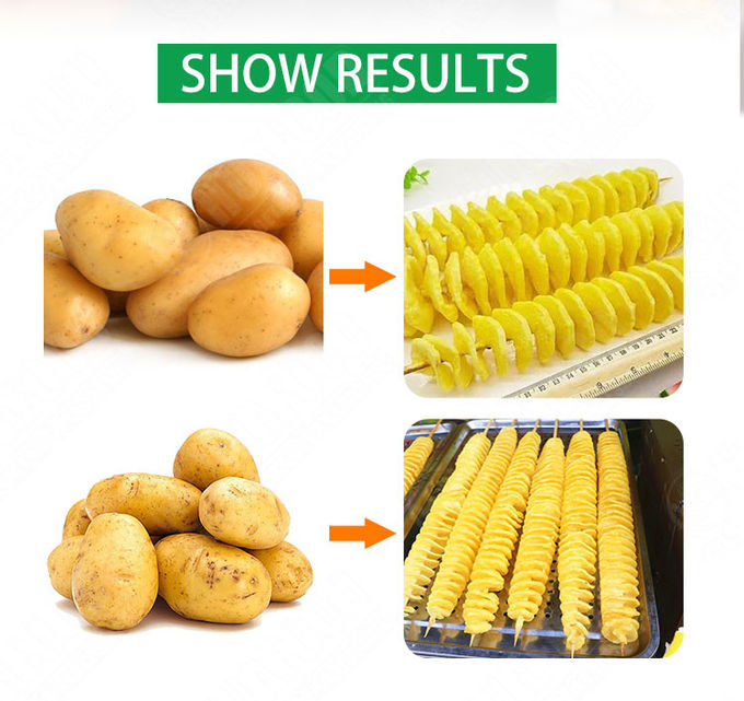 Multi-Function Spiral Fried Potato Machine For Commercial Use