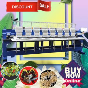 Buy cheap 1508H happy Type Cheap 8 Head 15 Needles Cap Flat T-shirt sequin 3d cording industrial embroidery sewing machine sale product