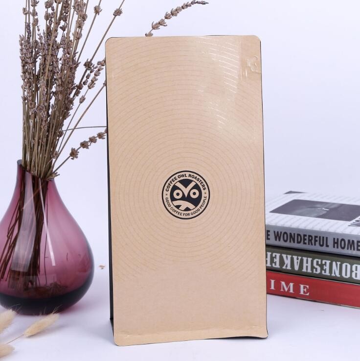 Moisture Proof Flat Bottom Paper Bags Tin Tie Customized 200G