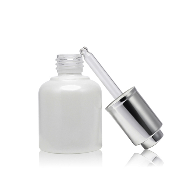 35ml OEM White Skin Care Bottle Glass Container With Dropper