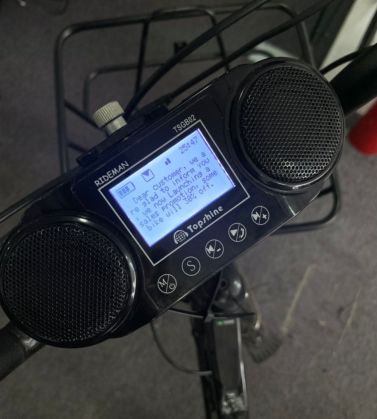 Waterproof Multifunction Ebike LCD display with BT Stereo Speaker and GPS tracking systems