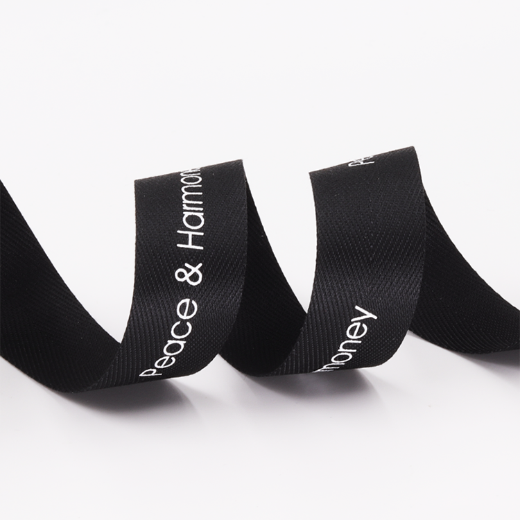 Screen Ink Personalised Printed Ribbon Polyester Material Custom Logo