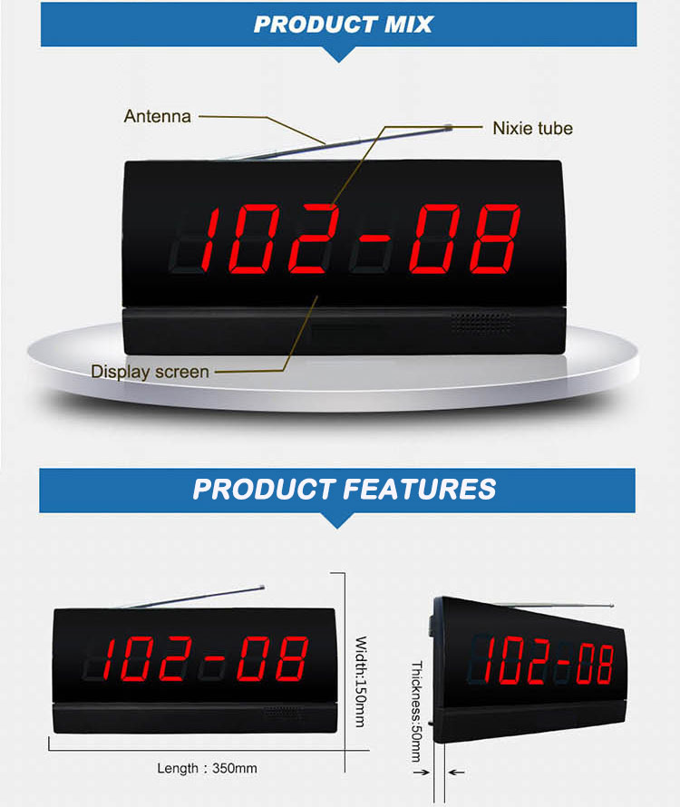 Wireless hotel pager Hcm 403 restaurant calling system