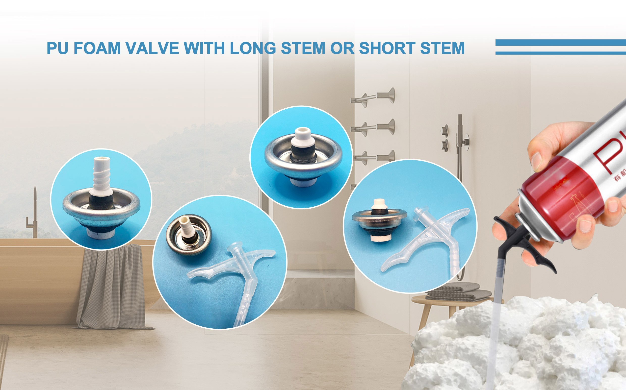 Ergonomic PU Foam Dispensing Valve for Gardening with Comfortable Grip