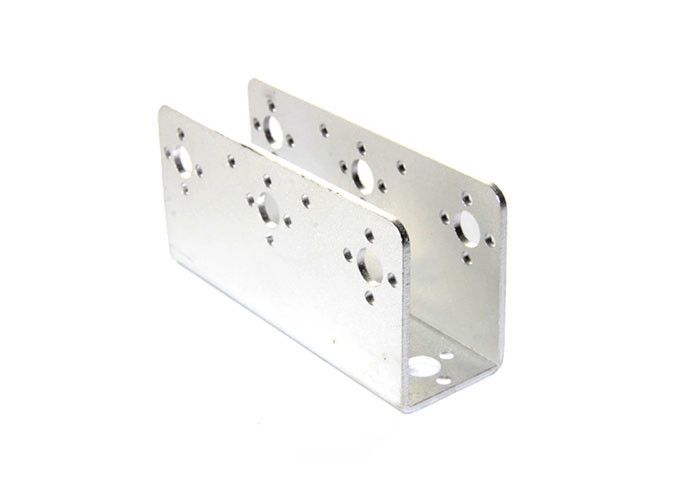 U Beam Robot Servo Motor Mounting Bracket 2mm Hard Aluminum Plate