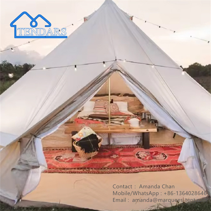 Luxury Large Outdoor Family Camping Canvas Bell Tent Teepee Yurt Glamping Tent