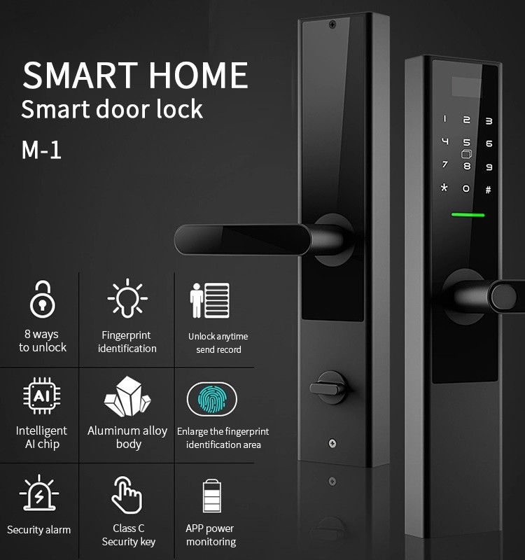 Alarm Tuya Zigbee Card Key Fingerprint Door Locks