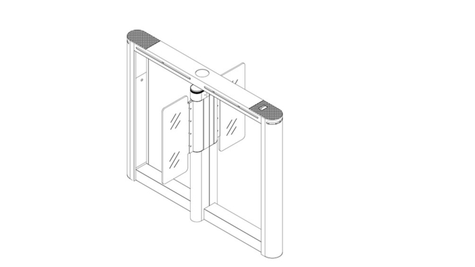 High Speed Swing Barrier Gate Access Control with Servo Motor 50W 0
