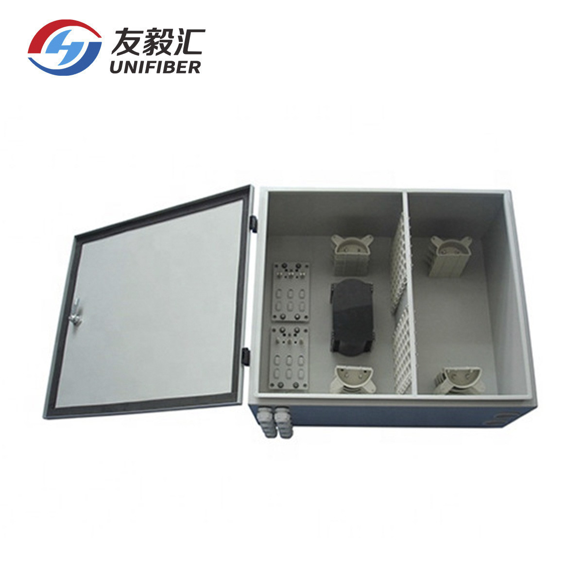 SC/LC/FC IP65 FTTH Wall Mount Distribution Box 24/48 Port