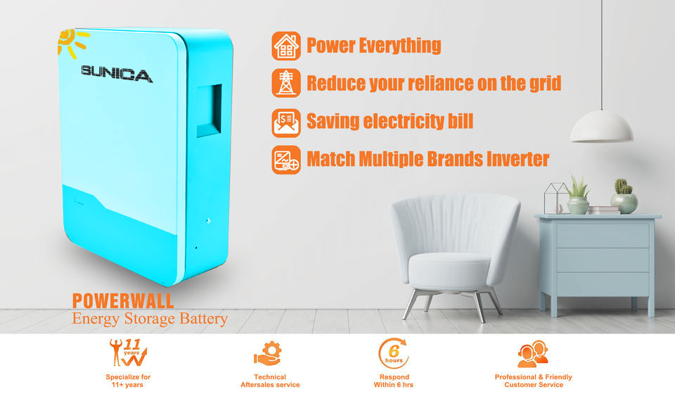 OEM Lifepo4 Battery Storage 48v100ah 200ah Wall Battery CAN