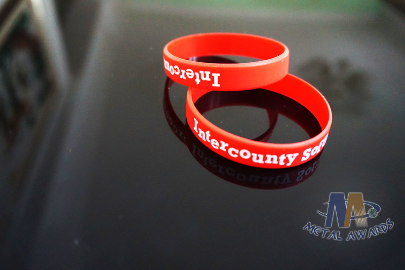 Personalized Red Custom Plastic Bracelets PVC Bracelet 2D Design OEM Available