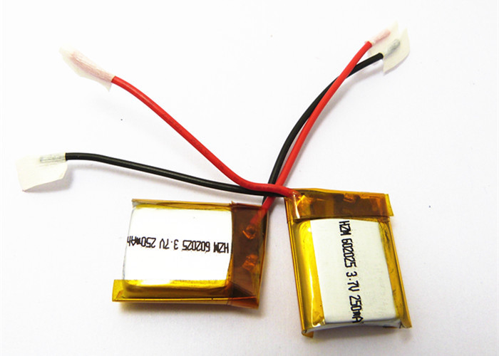 Portable Television MP4 MP3 Player Battery , 602025 3.7 V 250mah Lipo Battery