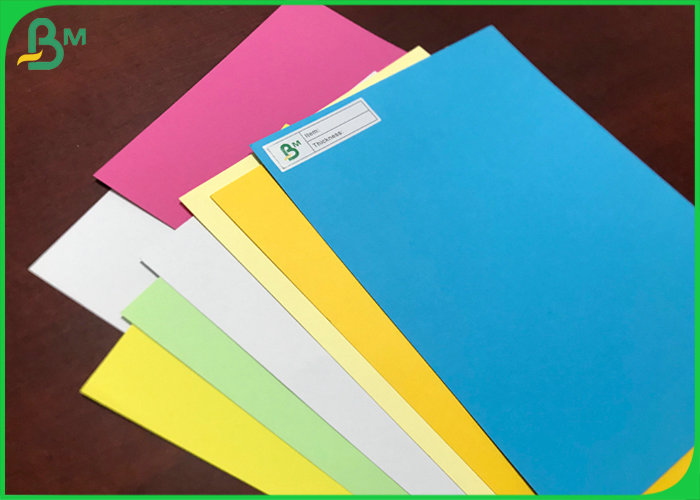 Large Format Colored Origami Cardboard 180gsm Yellow / Blue Manila Paper Sheets 