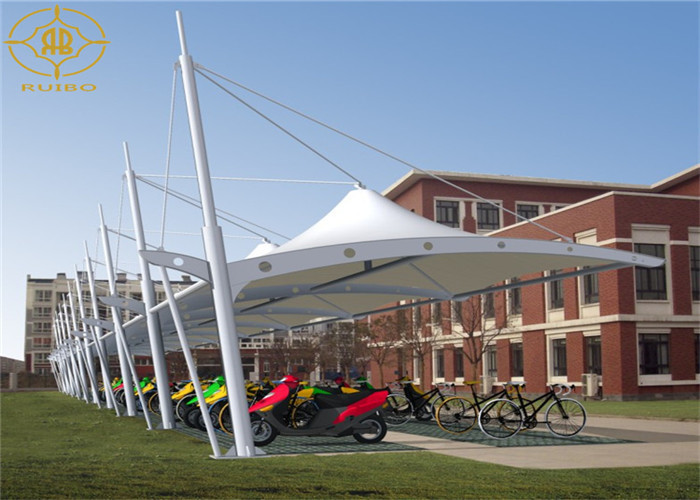 Outdoor Stretch Car Parking Shade Structures For Cars , MCB Certification