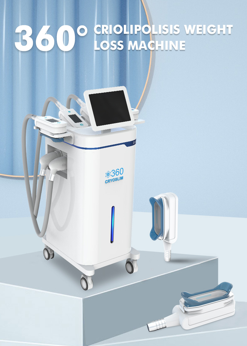 360 degree cooling 3S freezing fat body slimming machine with 4 cryo handles