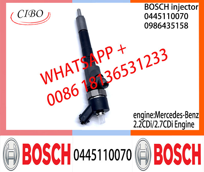 BOSCH Common Rail Injector 0445110071 0445110070 0986435158 0445110072 0445110099 for Mercedes-Benz 2.2CDi/2.7CDi