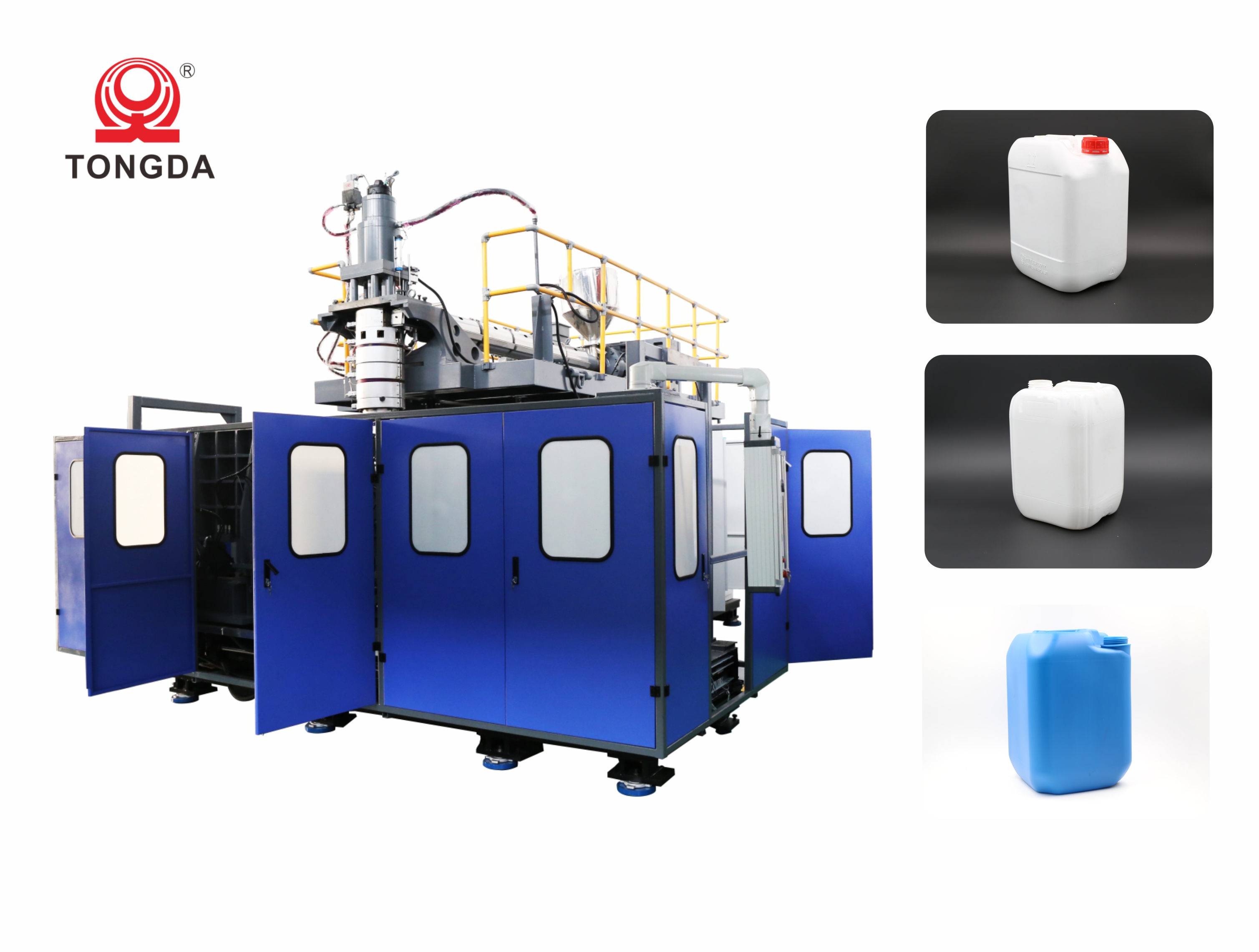 Open Top Blue Drums Blow Molding Machine HDPE Plastic Barrel Making Machine