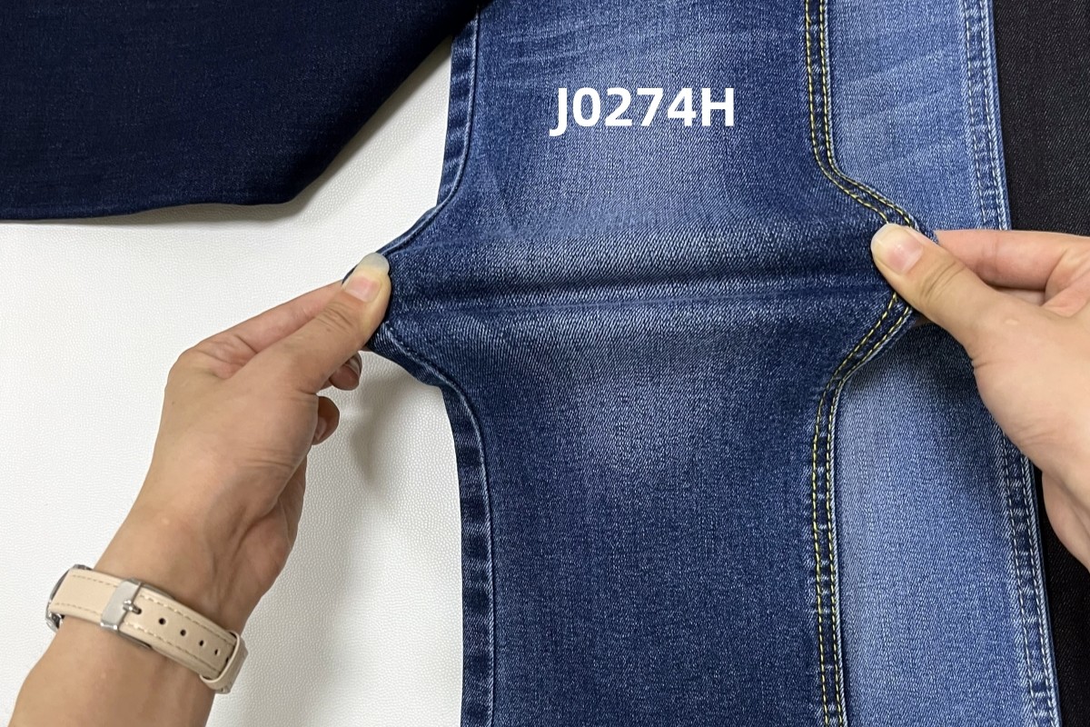 Hot Sell 10 Oz Super High Stretch Slub Denim Fabric For Jeans