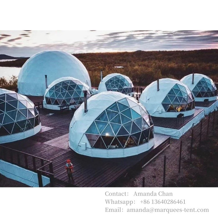 Outdoor Custom Large Glamping Family Hotel Waterproof&Windproof Dome Tent For Sale