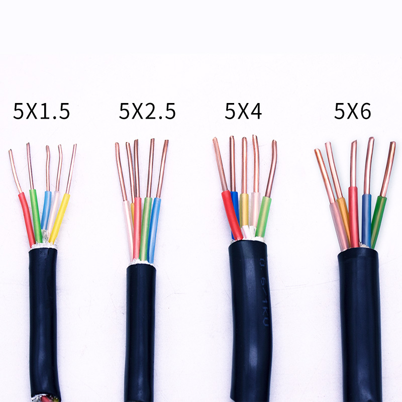 Flexible Power Cable H07RN-F 4 x 25mm Electric Cable with PVC Insulation Material