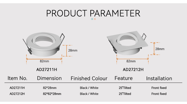 Square Anti Glare MR16 Downlight Housing Ocean Bound Recessed Light Housing