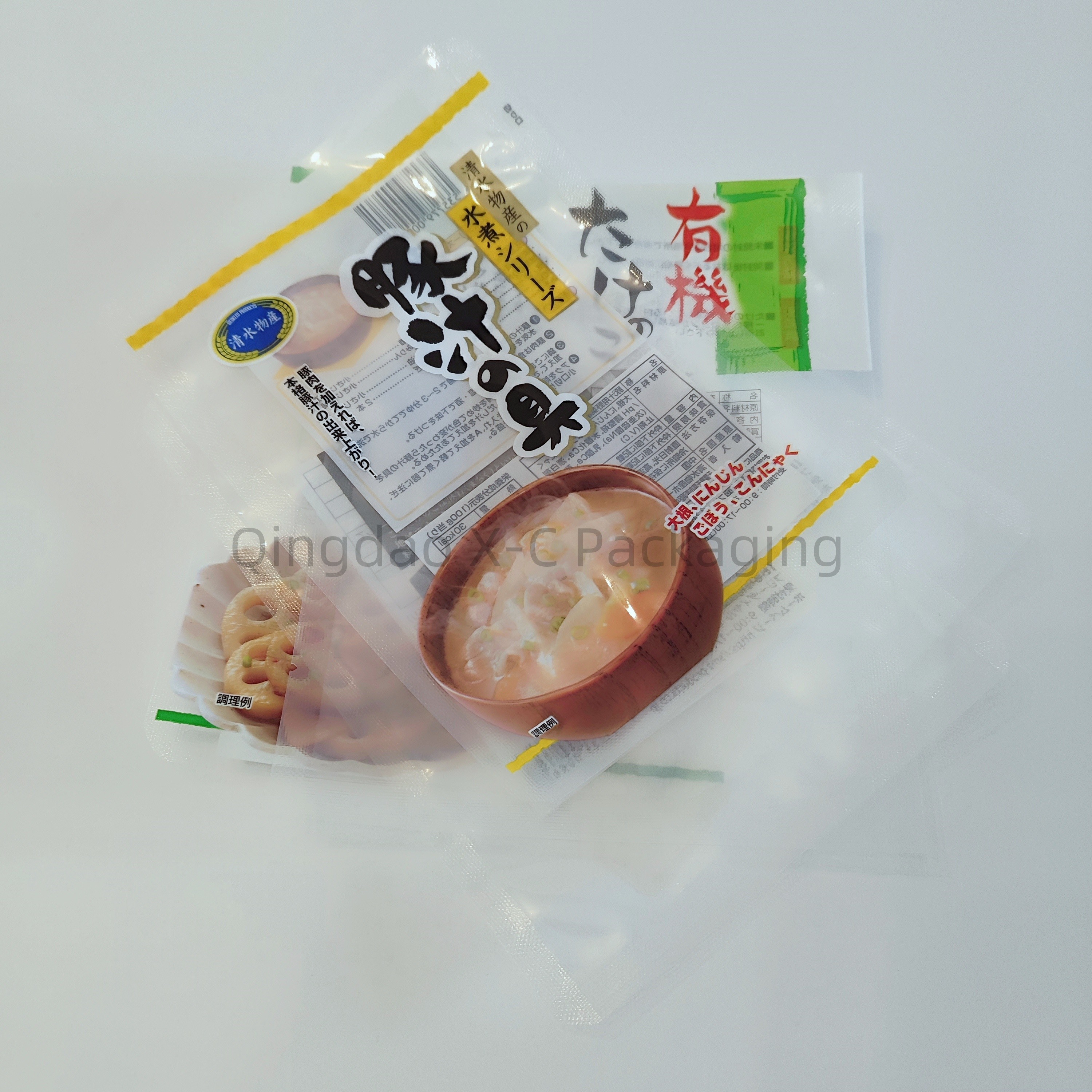 Custom Print 3 Side Seal Pouch With Window Heat Seal Plastic Snack Packaging Bag