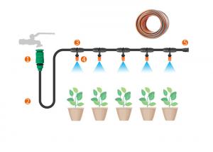 Buy cheap PVC Material Greenhouse Drip Irrigation System Garden Hose Micro Sprinkler product