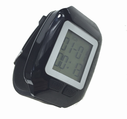 cinema wireless service call button on auditorim and wrist watch pager for waiter or waitress