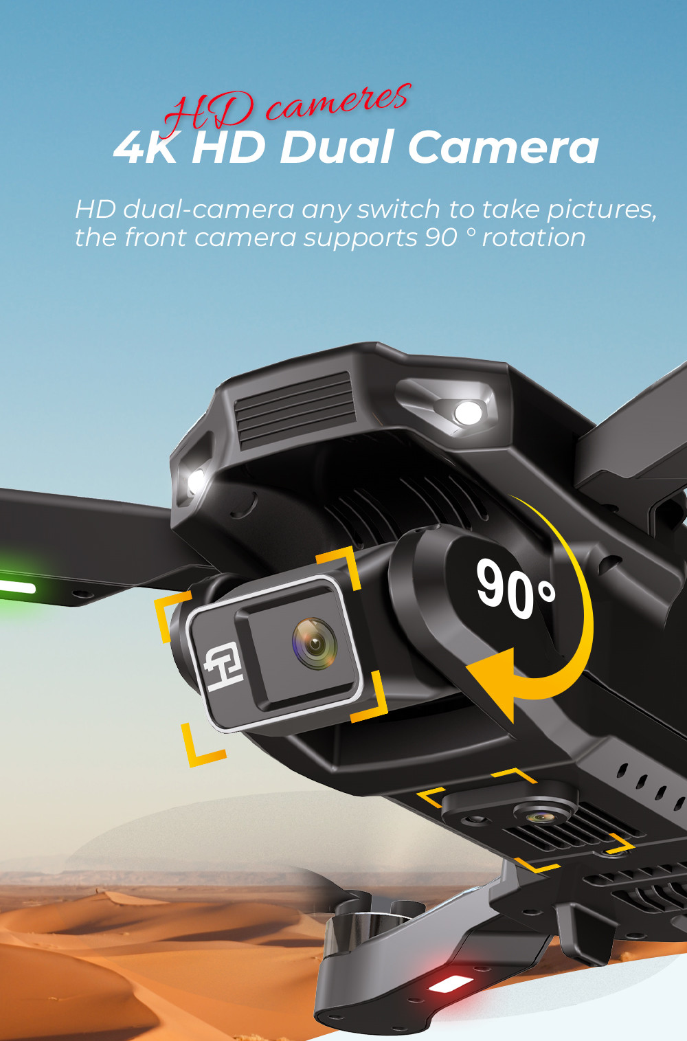 H16 Mini RC Drone HD Camera Wifi Fpv Brushless Foldable Quadcopter Professional Drones Toys for Children 14Y+