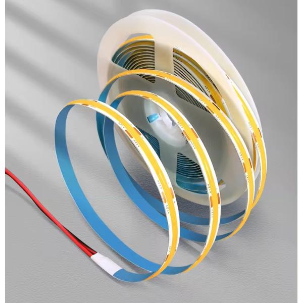 Energy Saving IP20 COB LED Strip Light 8mm PCB 300chips per Meter with 800lm Luminous Flux