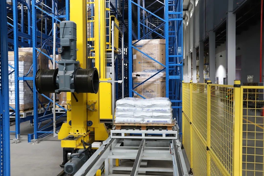 Modern Automated Storage and Retrieval Warehouse With Computerized Operation System