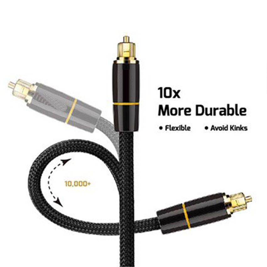 Rohs 5.1 Digital Fiber Optical Audio Toslink Cable For Hifi Speaker