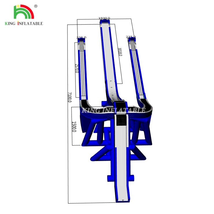 High Quality Large Inflatable Water Slide Huge Triple 3 Lane Inflatable Water Slide for Sale