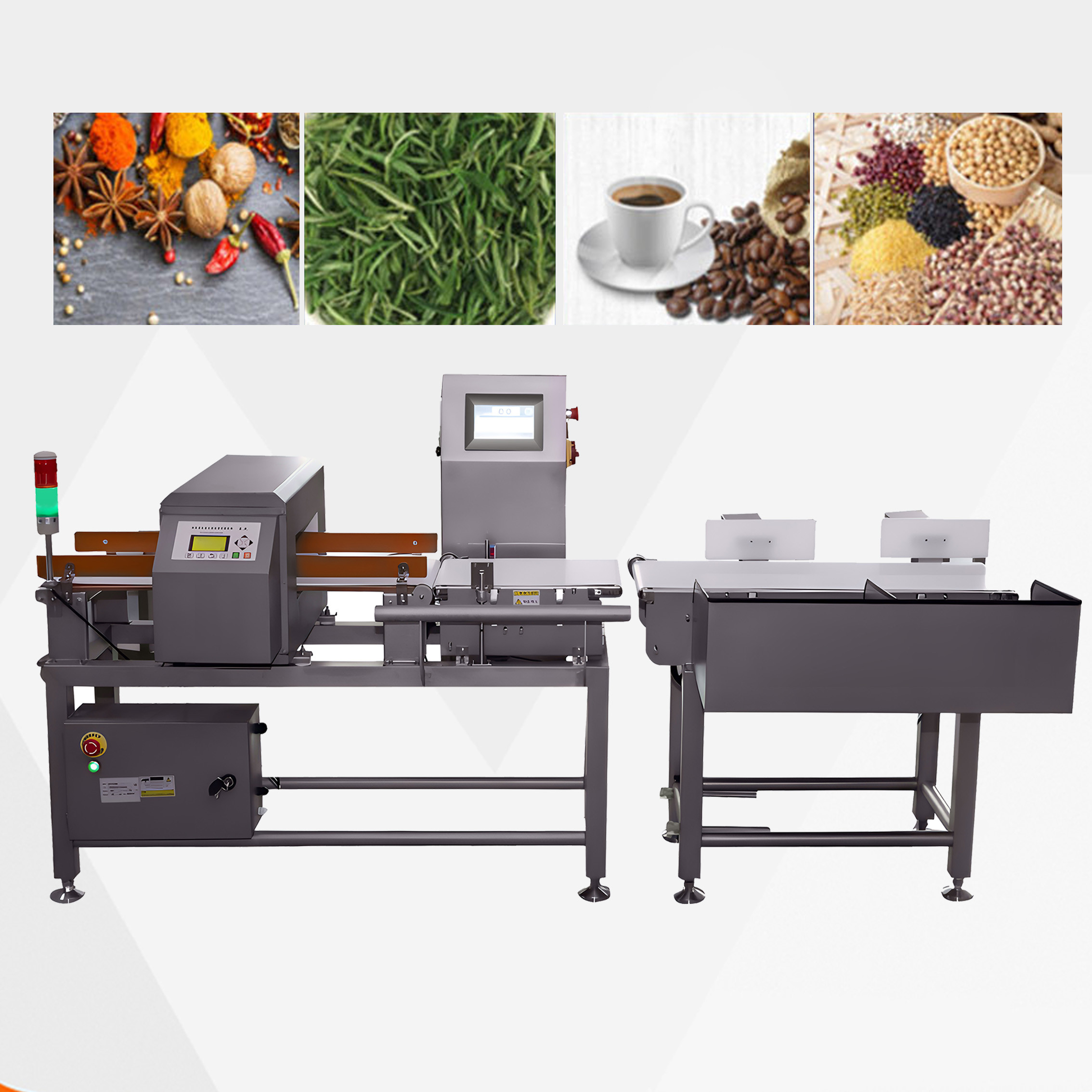 Full Touch Screen Checkweigher Metal Detector Combination