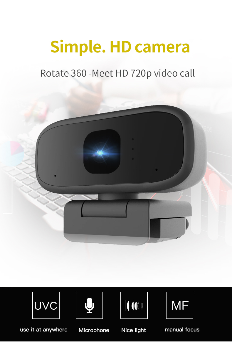 Small Desktop Gaming FCC 1080p FHD Webcam For PC Live Streaming