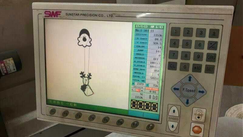 50Hz 9 Needle 12 Head Used SWF Embroidery Machine Eco Friendly