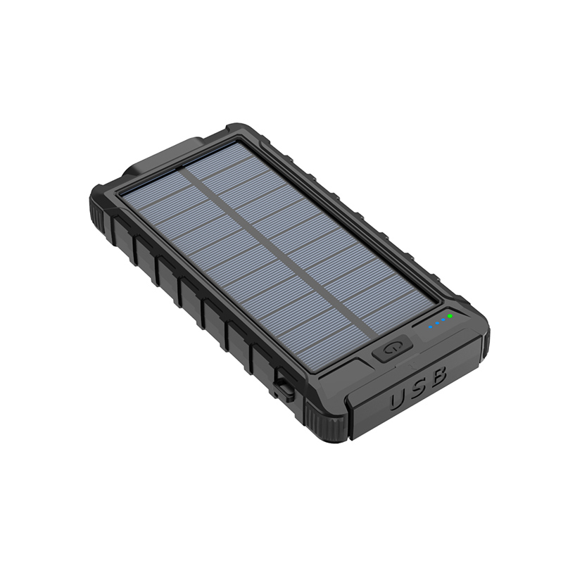 Mobile Phones Devices 10000mAh Solar Power Bank With Compass And 2.1A Output