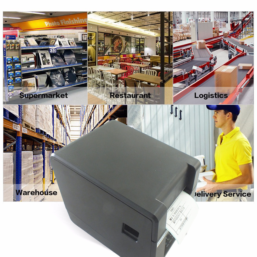 wholesale brand new thermal bar code QR code label printer high quality clothing tags supermarket price sticker printer