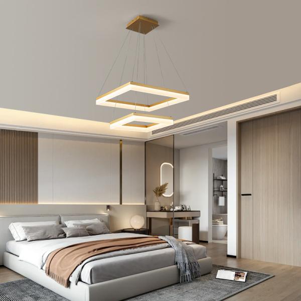 Double Square Modern Contracted Style Dining Room Chandel Personality Creative