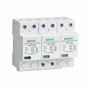 Buy cheap BR-25M 3P Class I spd Surge Protector Remote Signaling Function lightning arrester  product