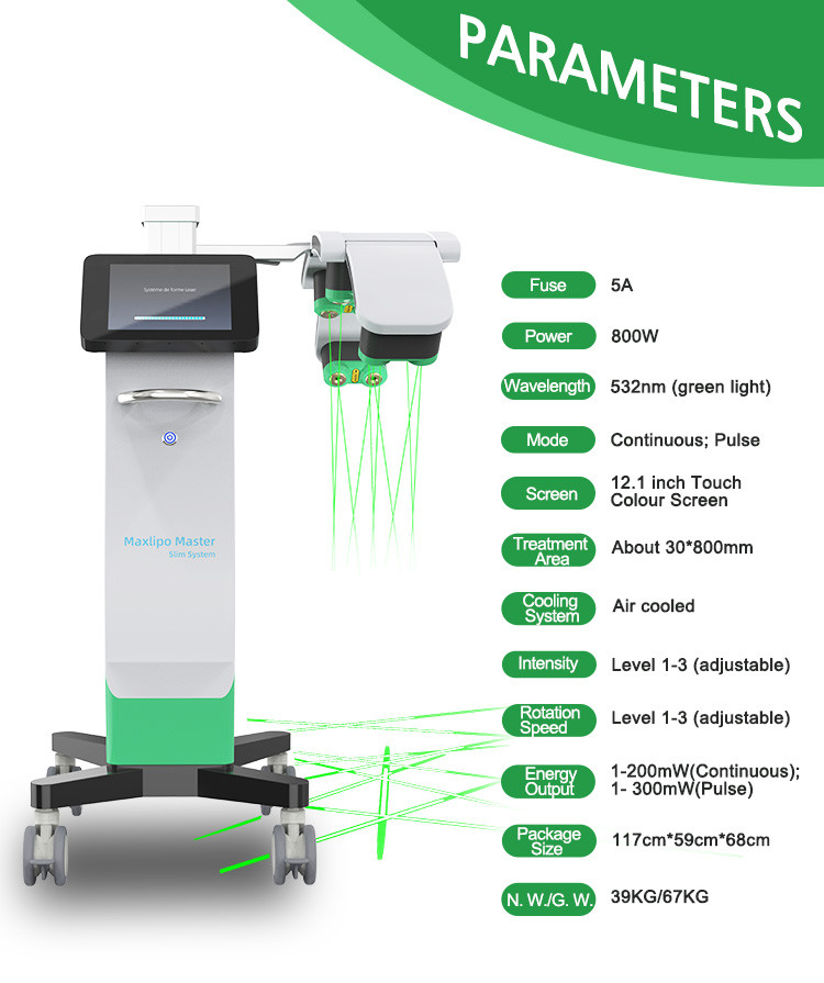 10D Maxlipo Master Laser Slimming Machine For Improves Skin Elasticity / Weight Loss