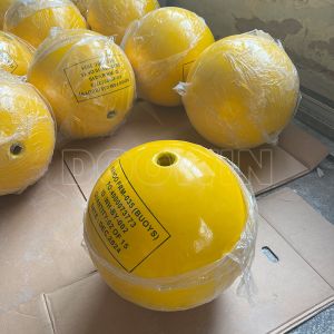 China Marine Mooring Buoy Orange Yellow Spherical Mooring Buoy10kg-2000kg Buoyancy on sale